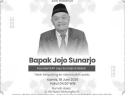Dunia Akuntansi dan Profesi Audit Indonesia Berduka, Tokoh Pendiri KAP Jojo Sunarjo & Rekan, Jojo Sunarjo, Tutup Usia