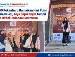 SMPN 50 Pekanbaru Ramaikan Hari Puisi Indonesia ke-26, Alya Sapri Nayla Tampil Percaya Diri di Hadapan Sastrawan