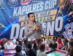 Lewat Turnamen Domino, Polres Rohul Ajak Pemuda Jauhi Narkoba di HUT Bhayangkara ke-80