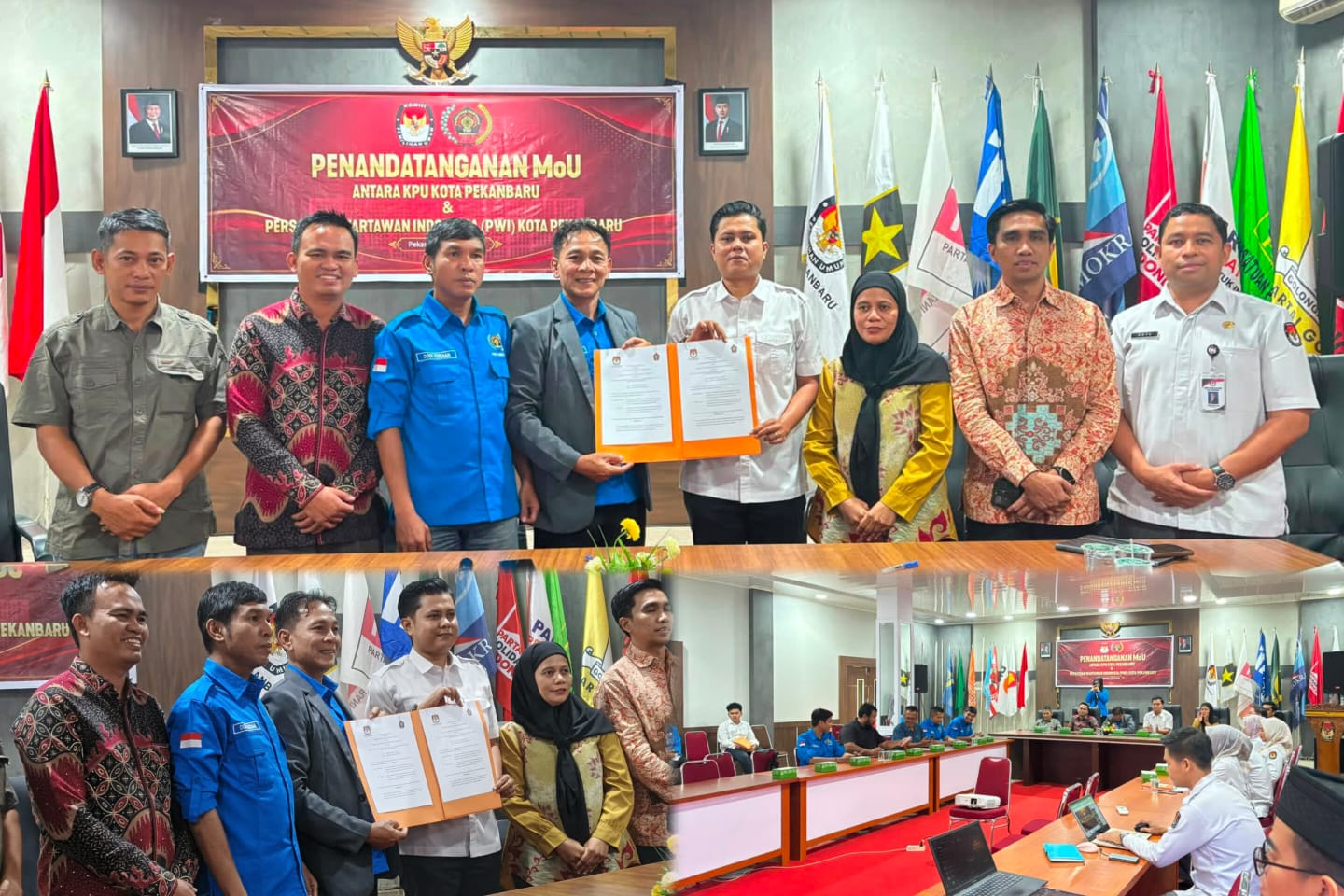 MoU KPU-PWI Pekanbaru