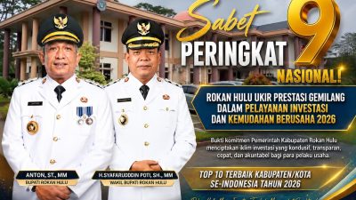 Pelayanan Investasi, Rohul Raih Peringkat 9 Nasional
