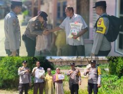 Wujudkan Program JALUR, Polsek Ujung Batu Salurkan Bansos dan Layanan Kesehatan di Pinggiran Sungai Rokan