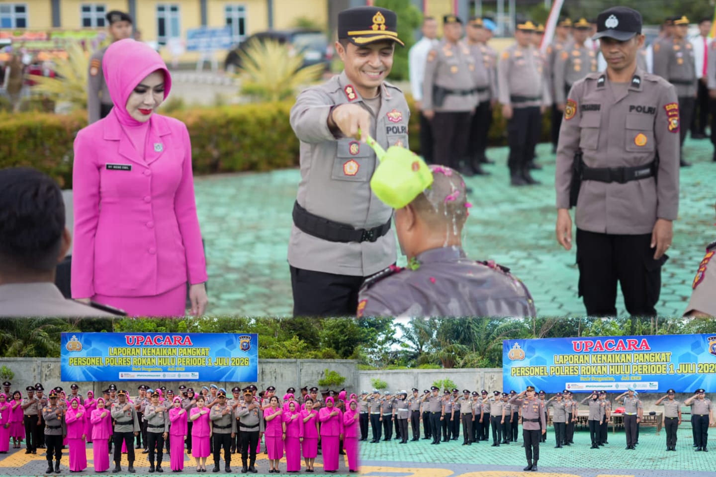 Upacara Kenaikan Pangkat di Polres Rohul