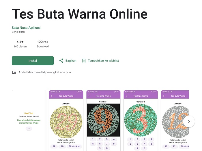 Aplikasi Tes Buta Warna