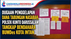Dugaan Penggelapan Dana Tabungan Nasabah, Polsek Kunto Darussalam Tangkap Bendahara BUMDes Kota Intan