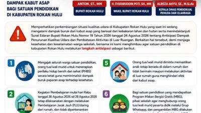 Edaran Belajar Daring Terkait Kabut Asap di Rohul