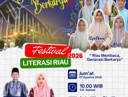 SMP Negeri 50 Pekanbaru Tunjukkan Aksi Literasi di Pembukaan Festival Literasi Riau 2026