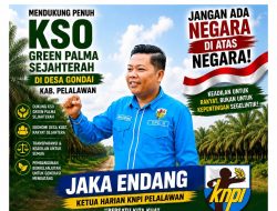 Ketua Harian DPD KNPI Pelalawan Jaka Endang Dukung Penuh KSO Agrinas di Desa Gondai