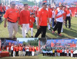 Semarak HUT Kemerdekaan ke-81 RI, Kecamatan Kepenuhan Hulu Gelar Pawai Jalan Sehat