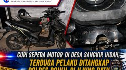 Curi Sepeda Motor di Desa Sangkir Indah, Terduga Pelaku Ditangkap Polres Rohul di Ujung Batu