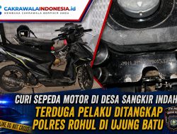 Curi Sepeda Motor di Desa Sangkir Indah, Terduga Pelaku Ditangkap Polres Rohul di Ujung Batu