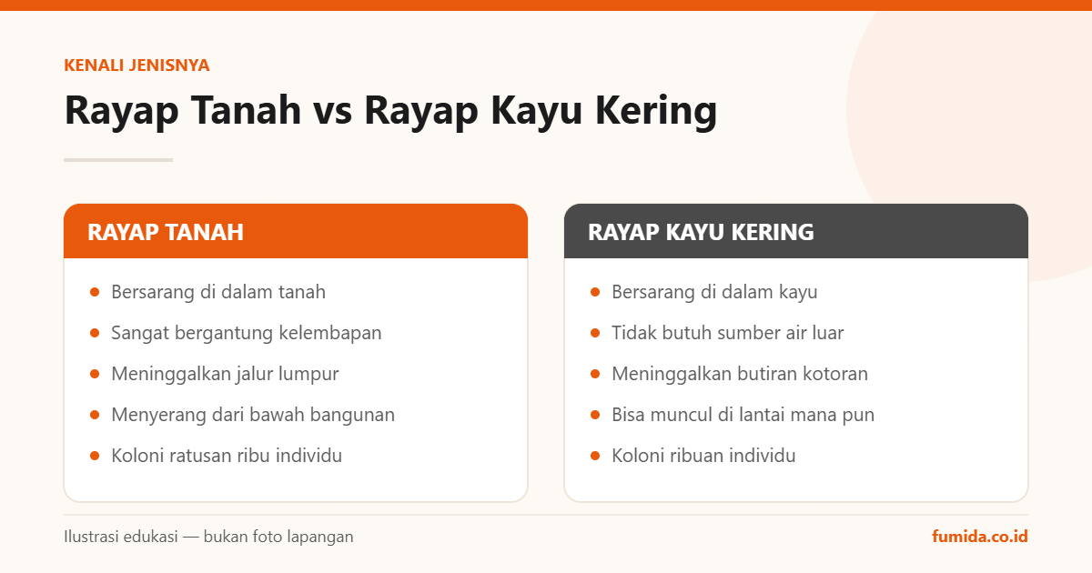 Rayap Tanah dan Rayap Kayu Kering