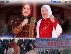 Tampil Anggun Pakai Songket dan Kebaya Merah, Ketua TP PKK dan GOW Rohul Curi Perhatian di HUT RI ke-81