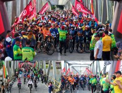 Bupati Kampar Ahmad Yuzar Lepas 2.500 Peserta Gowes Silaturahmi 2026 di Bangkinang