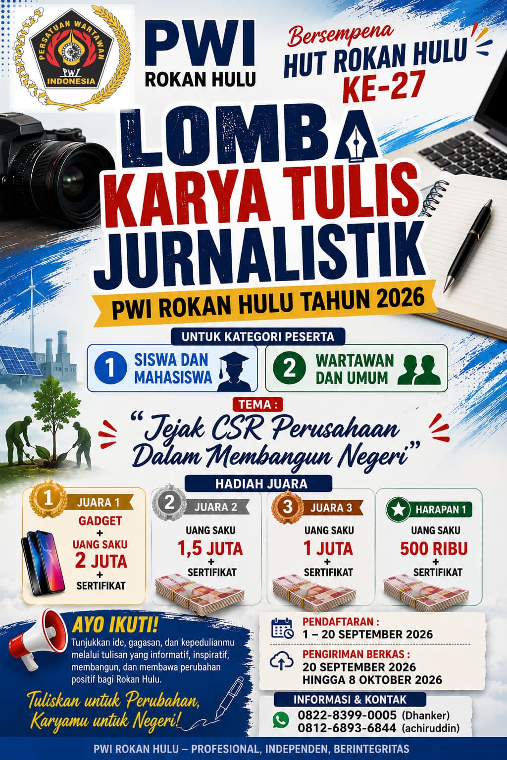 Lomba Karya Tulis Jurnalistik PWI Rohul