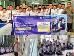 Polres Rohul Sosialisasikan PPDB SMA Kemala Taruna Bhayangkara kepada Pelajar SMP Tahfidz Madani