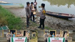 Hadir di Pinggiran Sungai Rokan, Polsek Kunto Darussalam Gelar Program JALUR