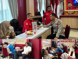 HUT Humas Polri ke-75, Polres Rohul Gelar Donor Darah, Kumpulkan 34 Kantong Darah untuk Kemanusiaan