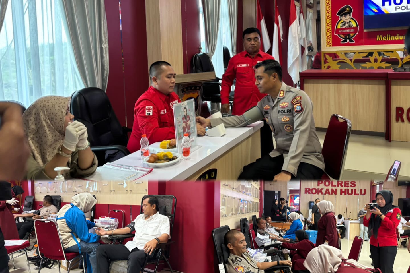 Donor Darah Polres Rohul