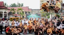 Polres Rohul Edukasi Green Policing ke Siswa SLB Rambah, Tanam Bibit Pohon Bersama
