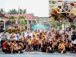 Polres Rohul Edukasi Green Policing ke Siswa SLB Rambah, Tanam Bibit Pohon Bersama